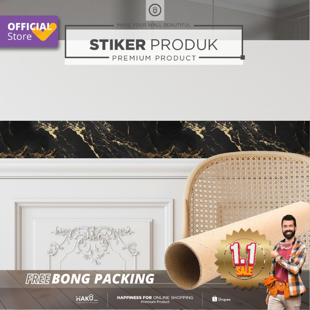 Stiker List | Stiker List Dinding | Stiker List Marble Abstrak | Stiker List Dinding 1 | Stiker Dind