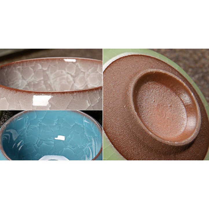 mini small ice crackle glaze ceramic tea cup chinese tea cup