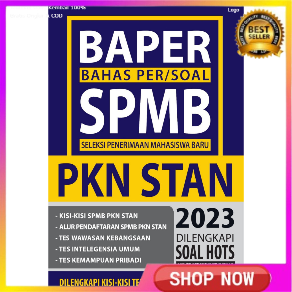 TOKO BUKU BAPER BAHAS PER/SOAL SPMB SELEKSI PENERIMAAN MAHASISWA BARU PKN STAN 2023 IDO148 PASTI BIS