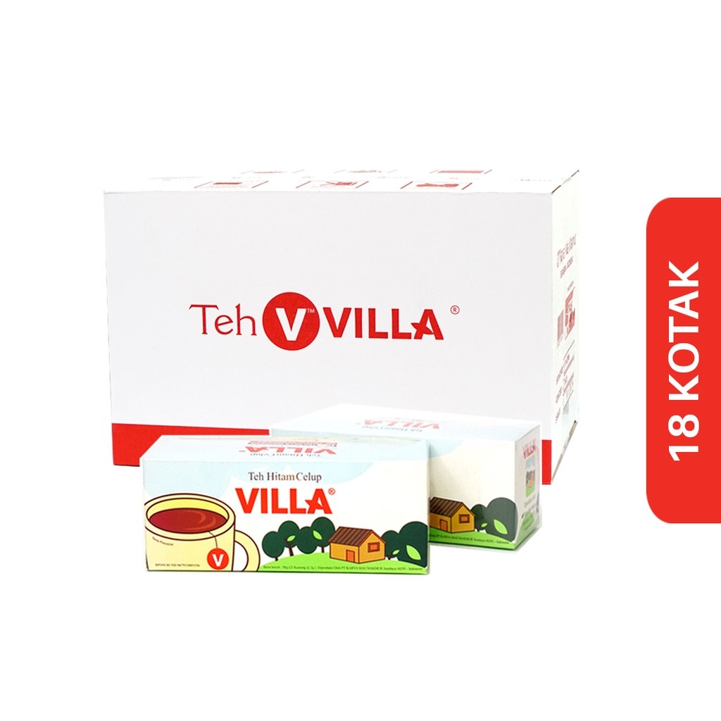 (Six-Six) Teh Villa, Teh Hitam Celup Kotak (Mini Karton)- Black Tea, Teh, Teh Hitam