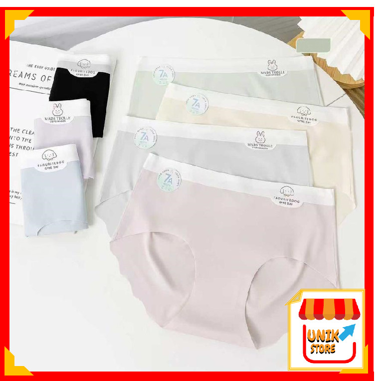 UNIK - C1361 Celana Dalam Wanita / Kolor Motif Bear / CD Cewek / Pakaian Dalam Karakter Doggy Lucu