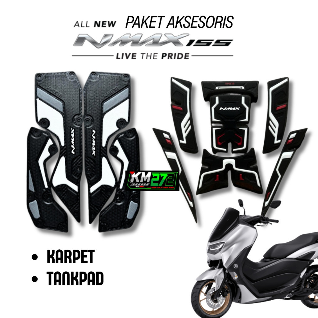 KM272 Paket Aksesoris  Nmax All New 2019 - 2024/ Karpet / Tankpad All New Nmax Full Karet Premium