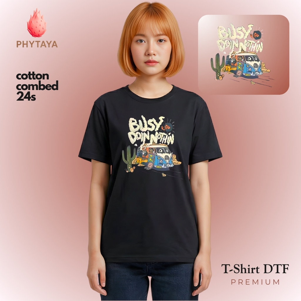 PHYTAYA Kaos Distro Premium DTF Motif  VW COMBI Kaos Distro Unisex Dewasa