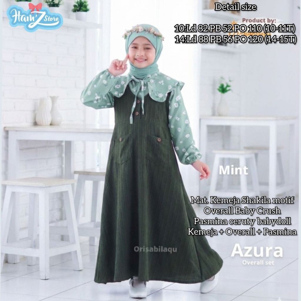 1101    Azura Gamis muslim anak perempuan by Ham'z Store  // ONESTUFF  // ONESTUFF