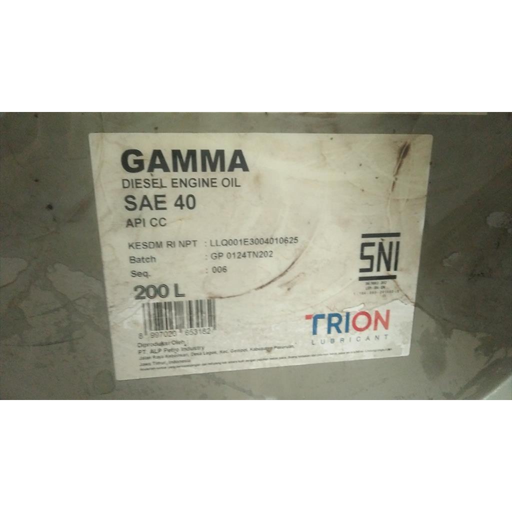Oli Mesin Diesel SAE 40 Gamma Trion Agip Eceran