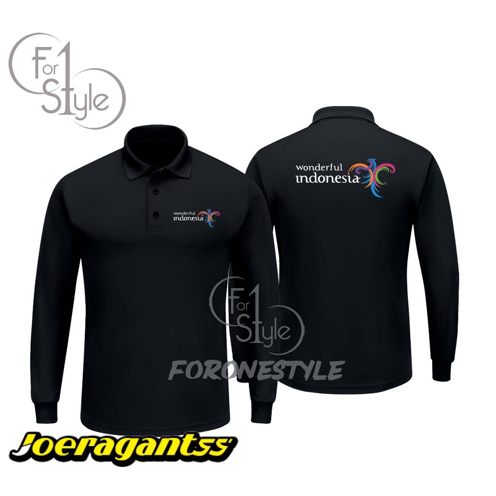 POLOSHIRT WONDERFUL INDONESIA - POLO LENGAN PANJANG WONDERFUL INDONESIA - FORONESTYLE