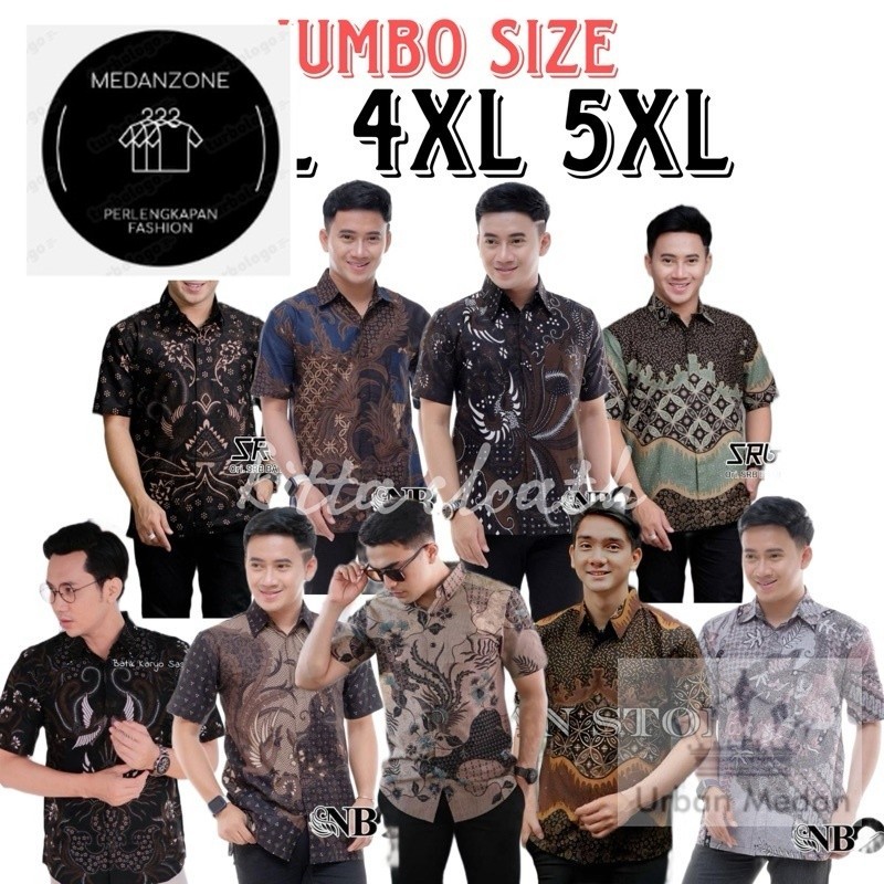 MedanZone - Kittacloath Kemeja Batik Jumbo Lengan Pendek Pria Reguler CasualPremium XXXL XXXXL XXXXX