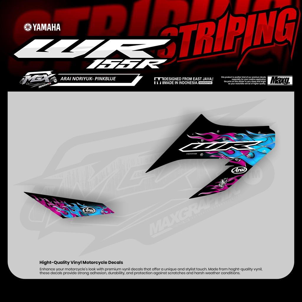 Striping WR 155R Motif Arai Noriyuki Stiker Supermoto Herex Laminasi Glossy Mengkilap Motor Motorcyc