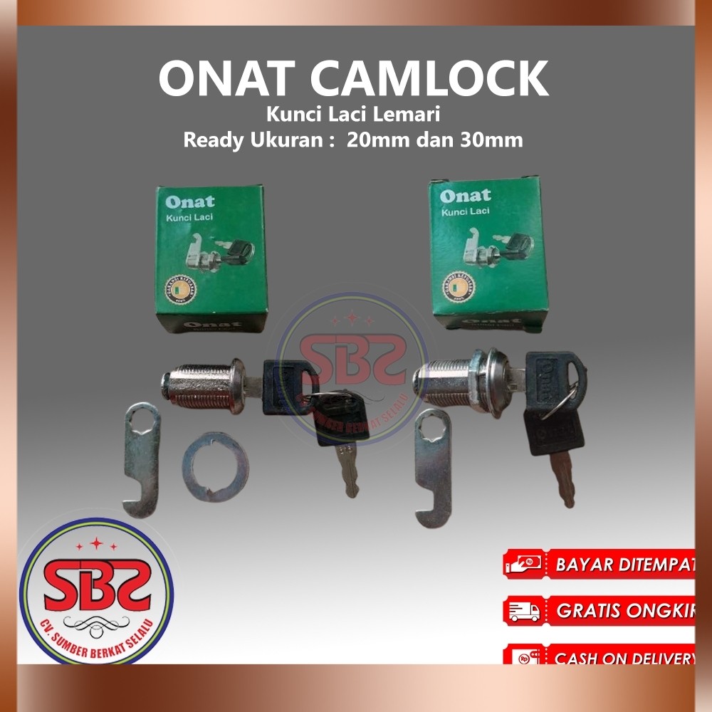 Cam Lock camlock Kunci Laci Lemari ONAT 103 - 30 mm dan 20mm