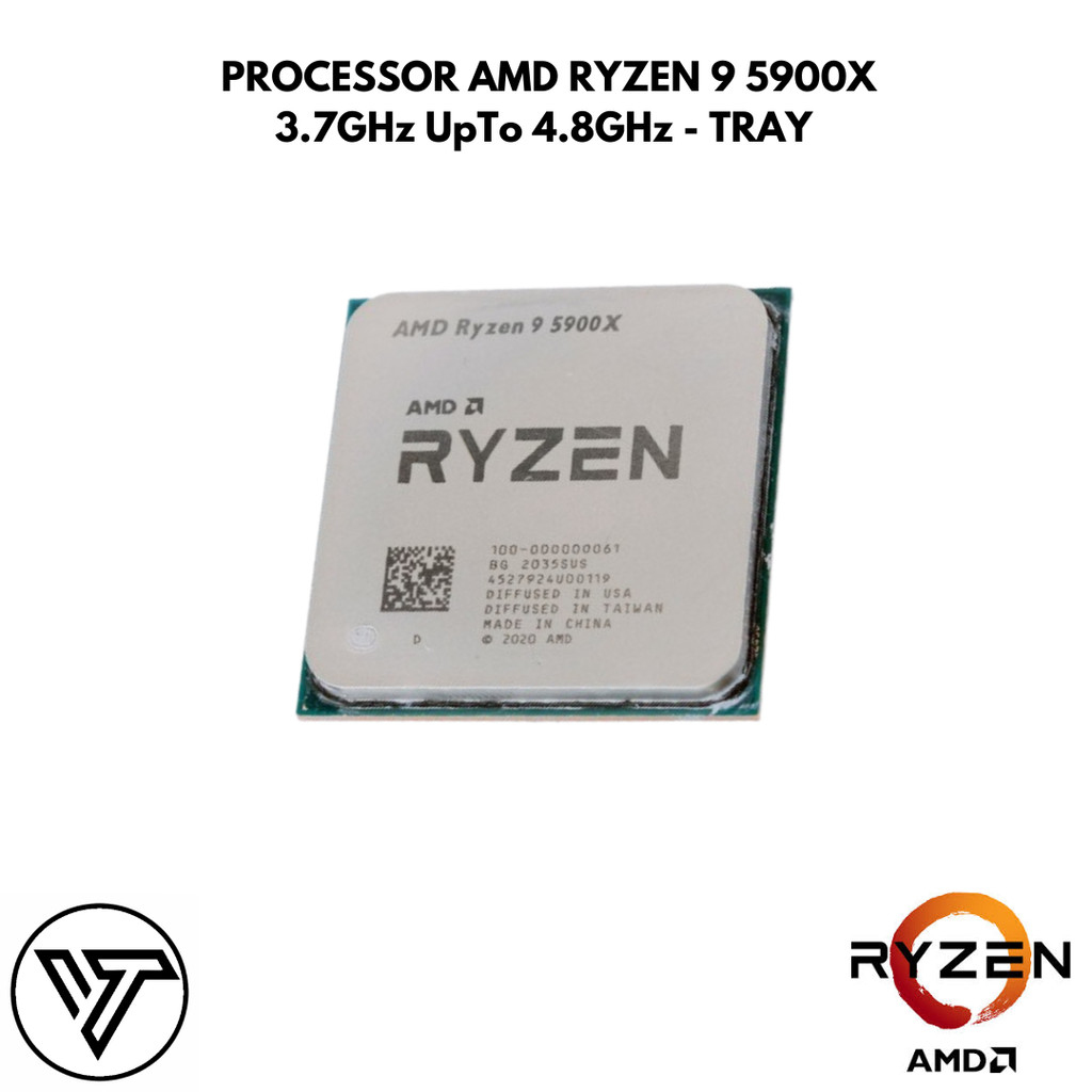 PROCESSOR AMD RYZEN 9 5900X  3.7GHz UpTo 4.8GHz - TRAY