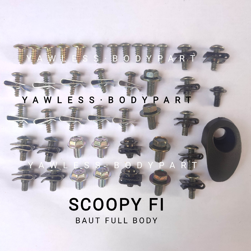 baut full body Scoopy FI lengkap / baut body Scoopy fi 2013 - 2017