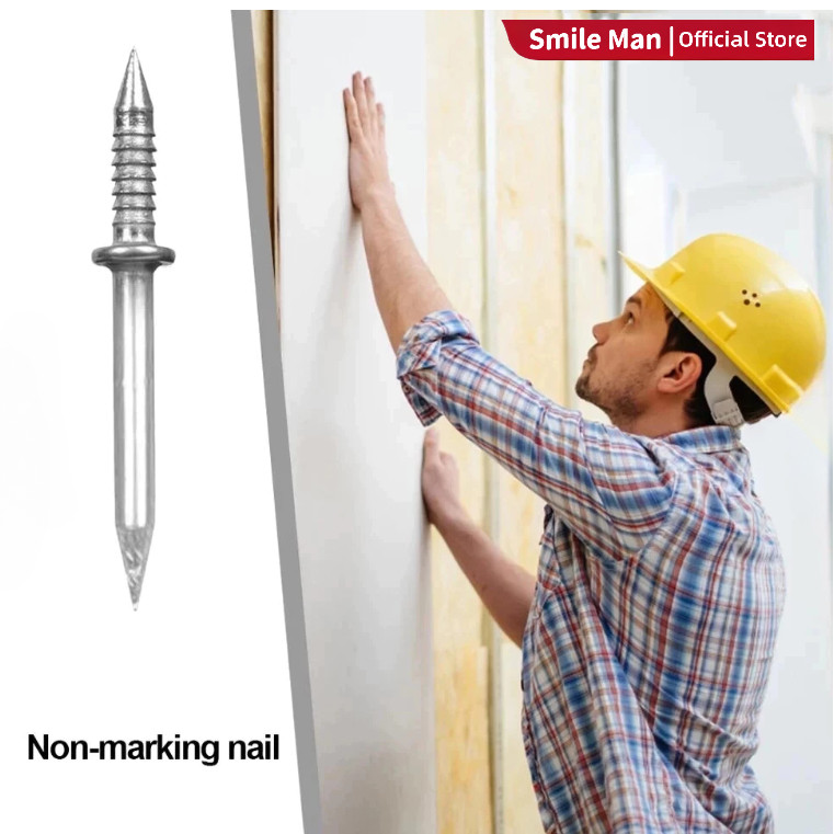 100pcs Dua Sisi Paku Tanpa Jejak/Rivet Tiada Jejak/Paku Kayu Berkepala Dua/ paku keling papan pinggi