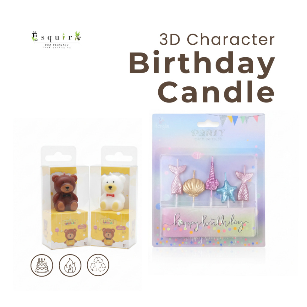 (HEGO)Lilin Kue Ulang Tahun Karakter 3D