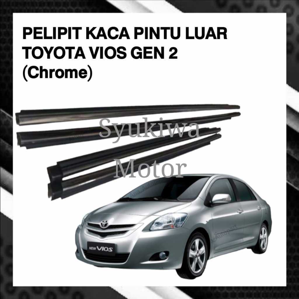 weather strip karet pelipit kaca Vios gen 2 chrome