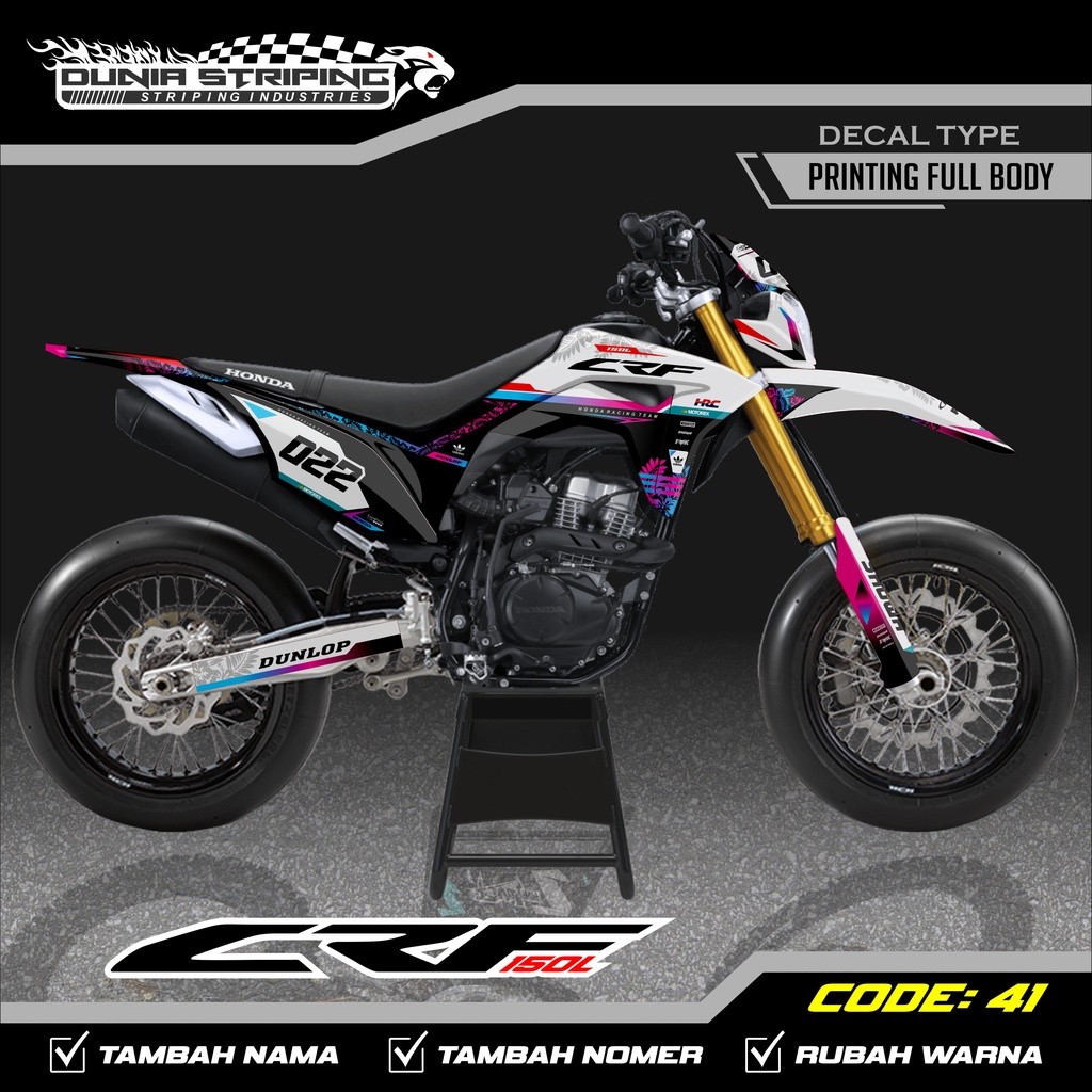 Decal CRF 150L Full Body Custom Tahan Lama