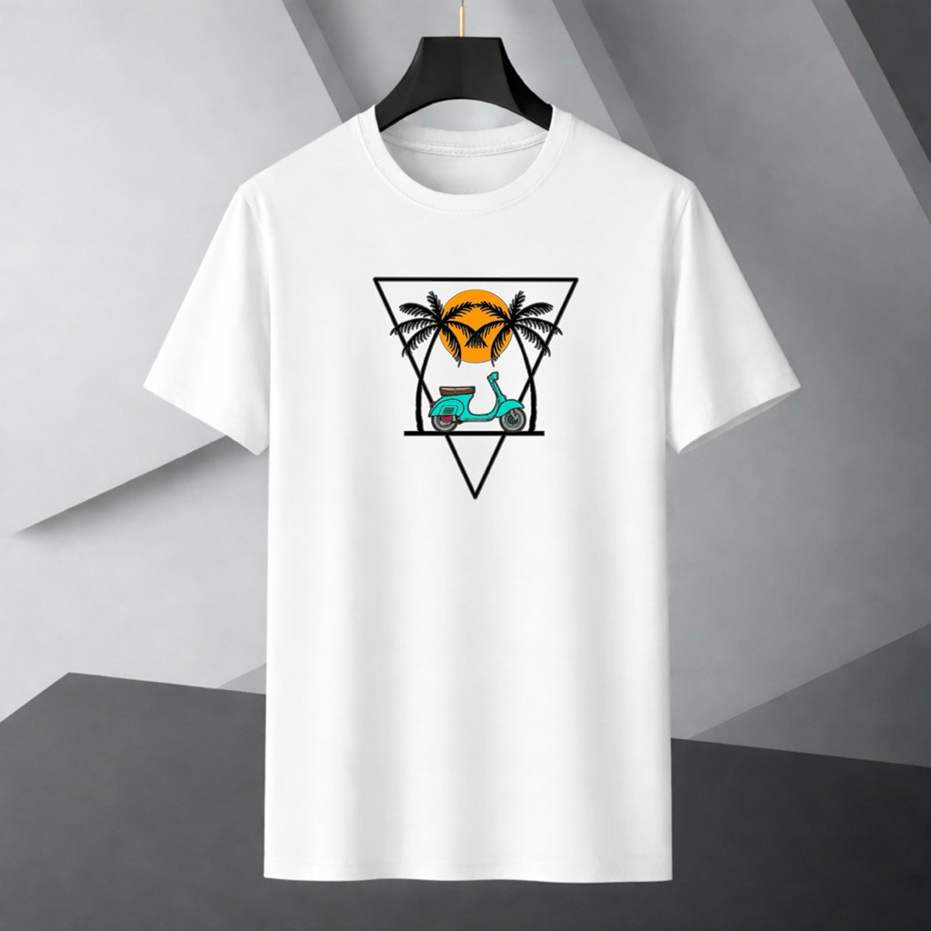 KAOS DISTRO PRIA LENGAN PENDEK SCUTER KAOS OBLONG PRIA DEWASA UNISEX