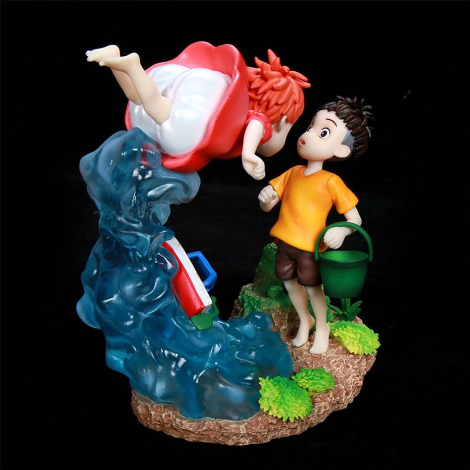 Ponyo on The Cliff Figure Ponyo Sou Sky Seagal Figure Pvc Statue Anime Action Figurine Model Doll Co