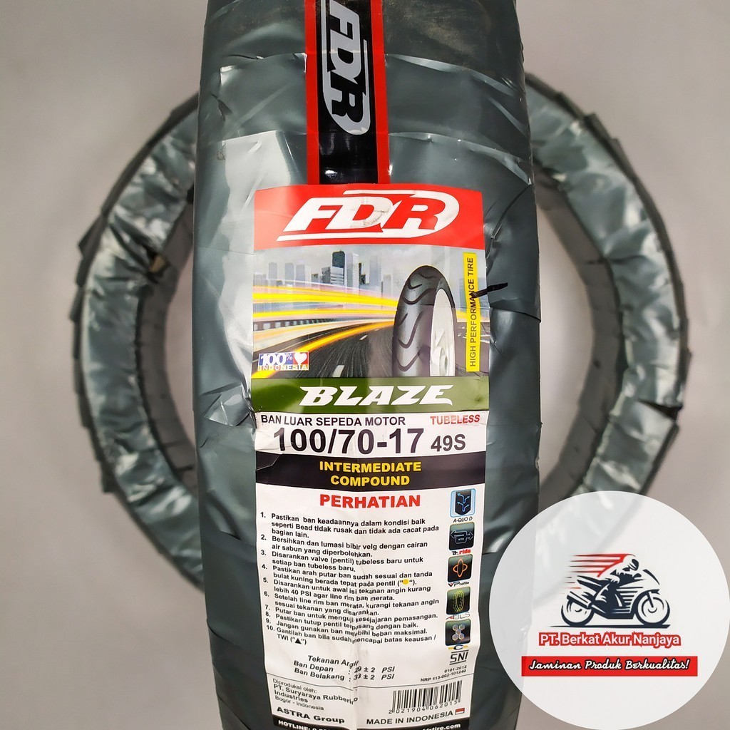 FDR Blaze 100/70-17 Ban Motor Sport Tubeless