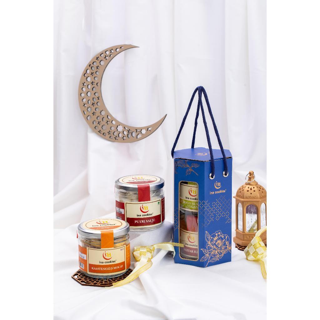 Hampers Lebaran GABLE BOX JAR ISI 2 -  Paket Parcel Idul Fitri 2026 Kue Kering Premium INA COOKIES/ 