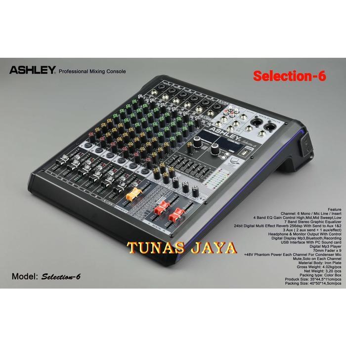MIXER AUDIO ASHLEY SELECTION6 MIXER ASHLEY SELECTION 6