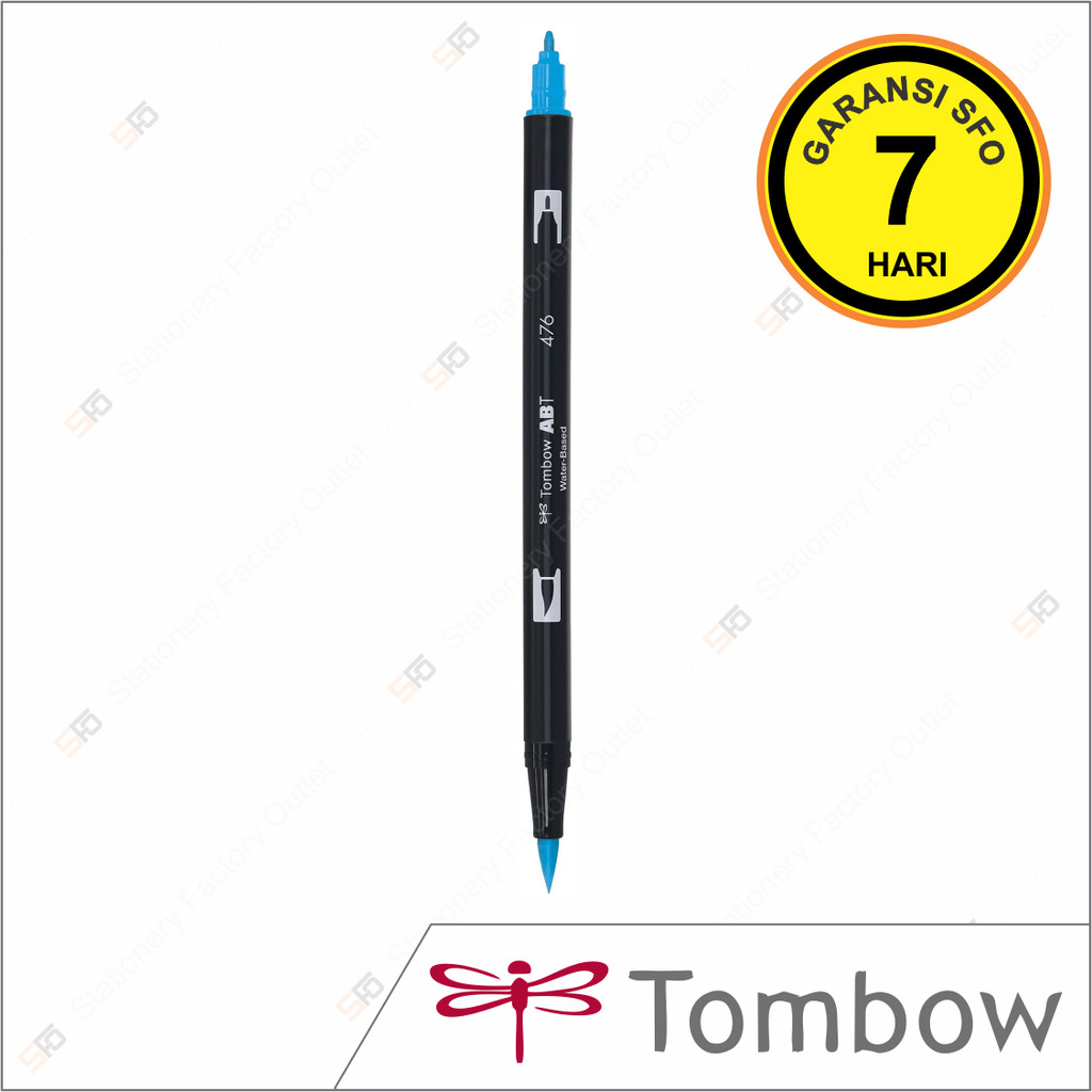 Dual Brush Pen Tombow 476 - Cyan - ABT Satuan