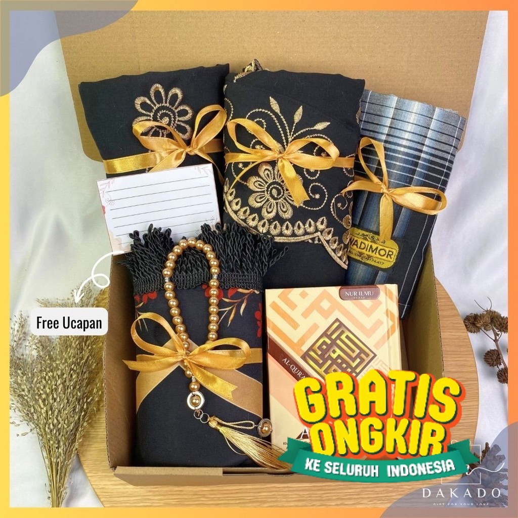 MUKENA SET SESERAHAN KATUN ALAT SHOLAT LENGKAP PREMIUM KADO WEDDING HAMPERS MUKENA KATUN BORDIR PREM