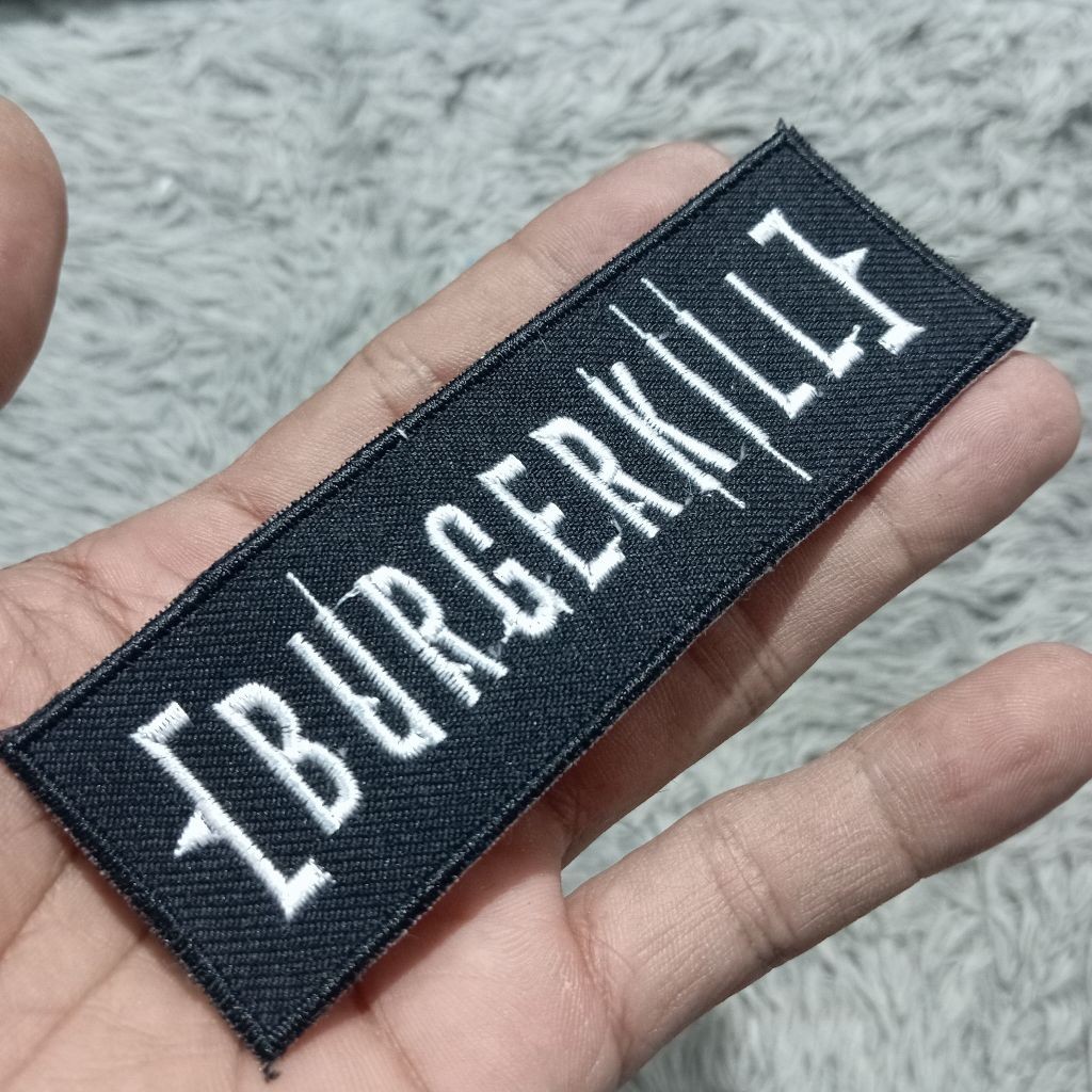 Patch Musik Burgerkill,BACKPATCH, Patch band rock, logo burgerkill, Badge bordir komputer