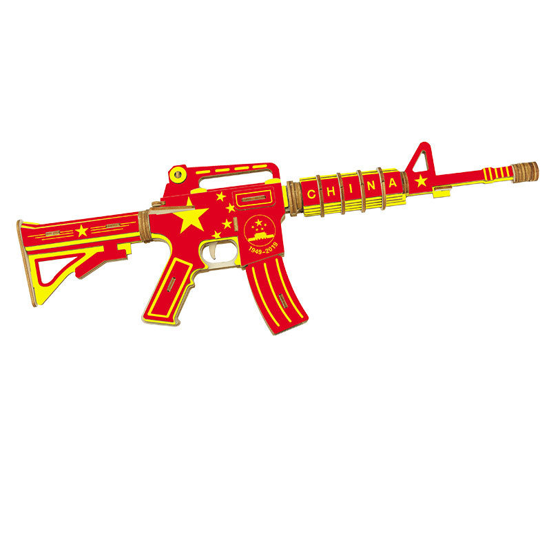 Wooden Assembly Gun Puzzle Model Pistol Rifle AK47 3D Toy Gun Model Cannot Shoot Educational Toys Fo