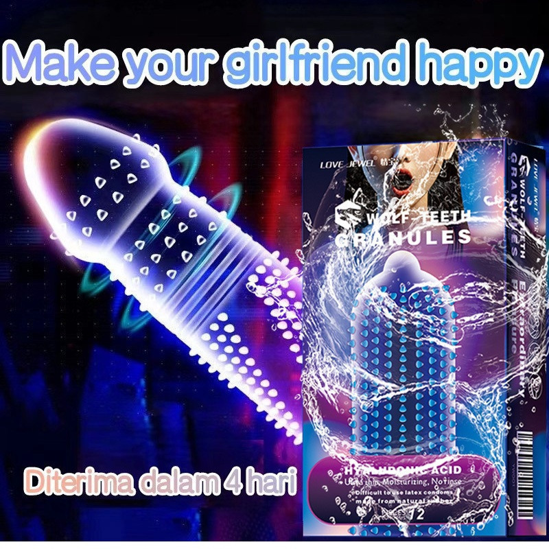 [ READY STOCK ] Terbaik~ kondomsambung silikon kondom tahan lama pria kondom dotted kondom tahan lam