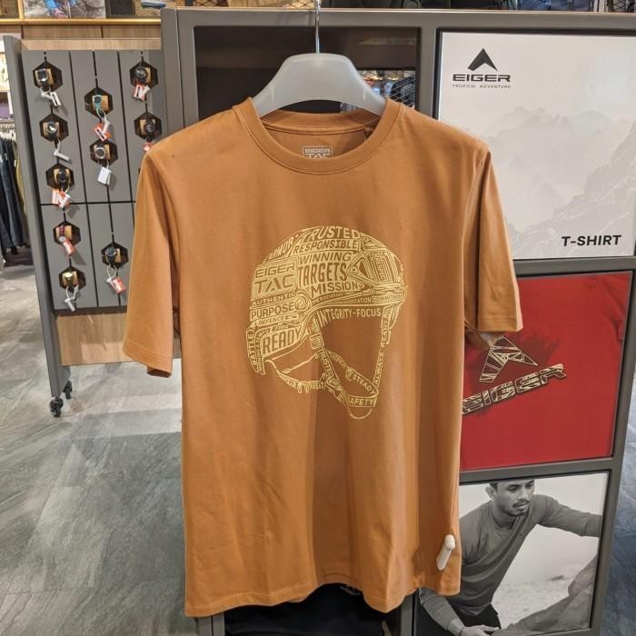 EIGER KAOS PRIA TAC SERIES FIGHTING HELMET SHIRT - BROWN - XXL