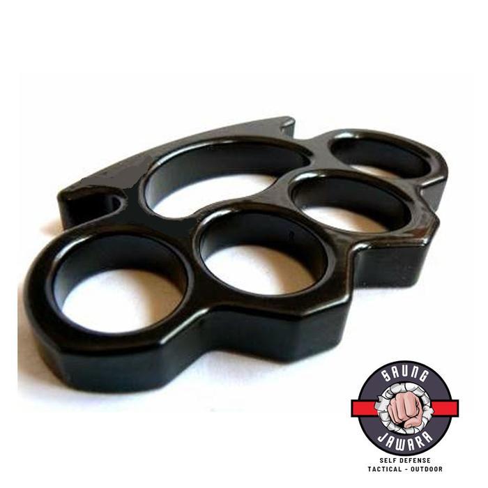 KlikSport SAUNG JAWARA - Knuckle Tebal / Krakling / Tinju Besi TANPA SARUNG - Hitam