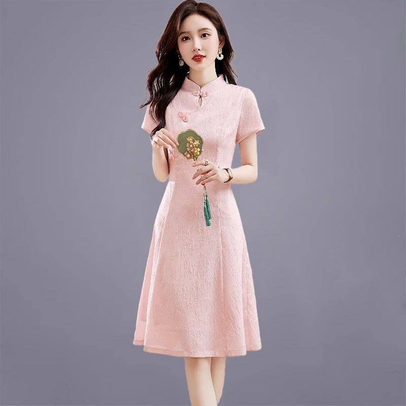 [COD]Peningkatan Cheongsam Dress Temperament Cheongsam Pakaian Wanita Cheongsam