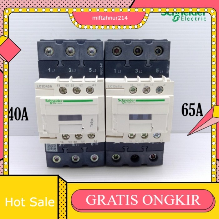 CONTACTOR LC1D40AM7 SCHNEIDER 220V