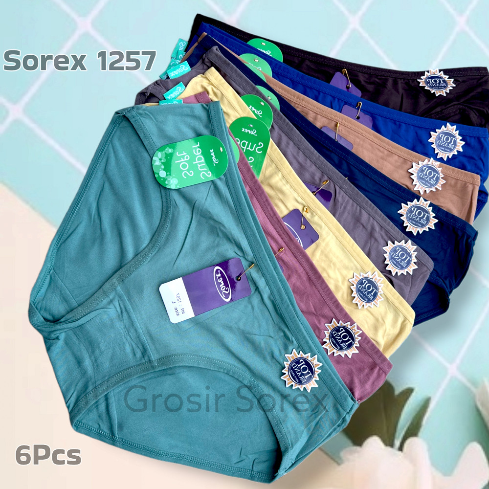 SERESHOP Celana Dalam Wanita Sorex | Cd Wanita Dewasa Sorex 1257 6pcs | Cd Sorex Murah Original Berk