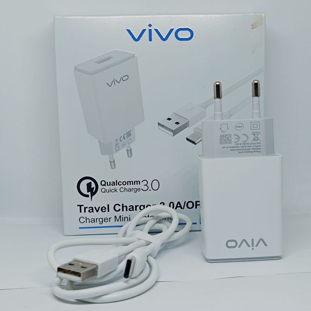 CHARGER CAS CASAN TYPE C VIVO Y21T VIVO Y33S VIVO Y33T TRAVEL CHARGER OP52CAED ORIGINAL