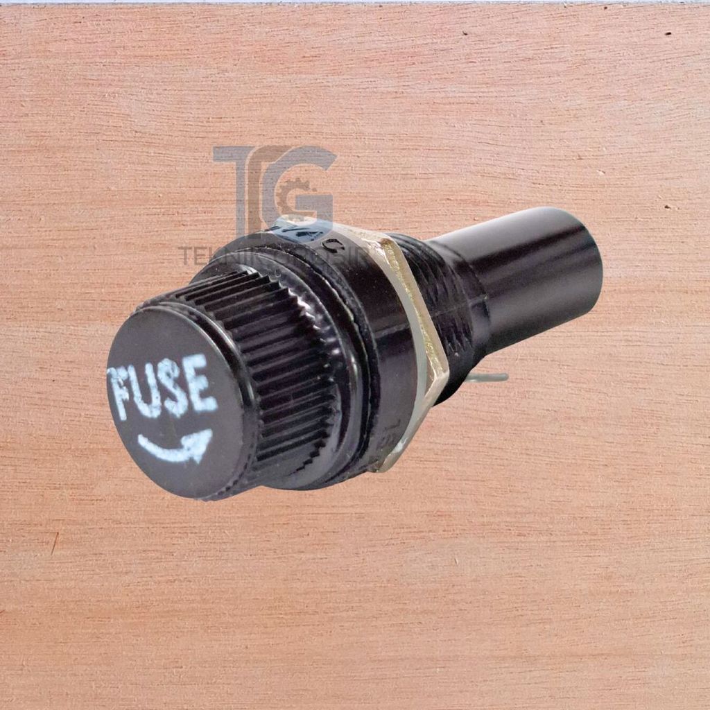 Fuse Holder Sekring Kaca 6x30mm Bulat Besar Panel/Kabel