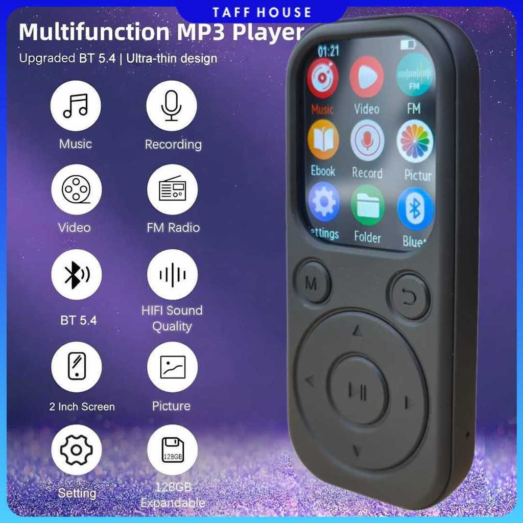 Yoidesu MP3 Digital Audio Player HiFi Bluetooth MP4 2 Inch 210mAh - SD-09