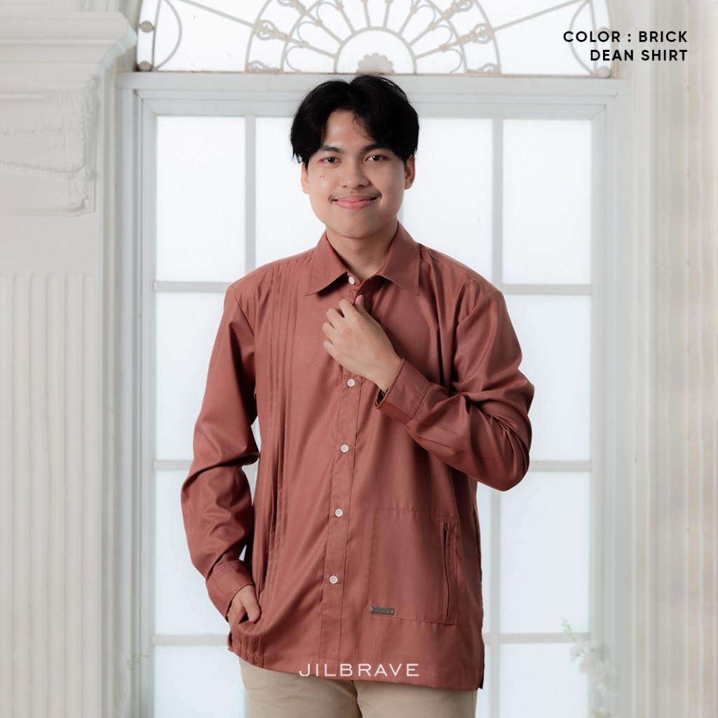 SETRAMALL    JILBRAVE Dean Shirt Kemeja Pria Set Couple Sarimbit Lebaran Denada Series