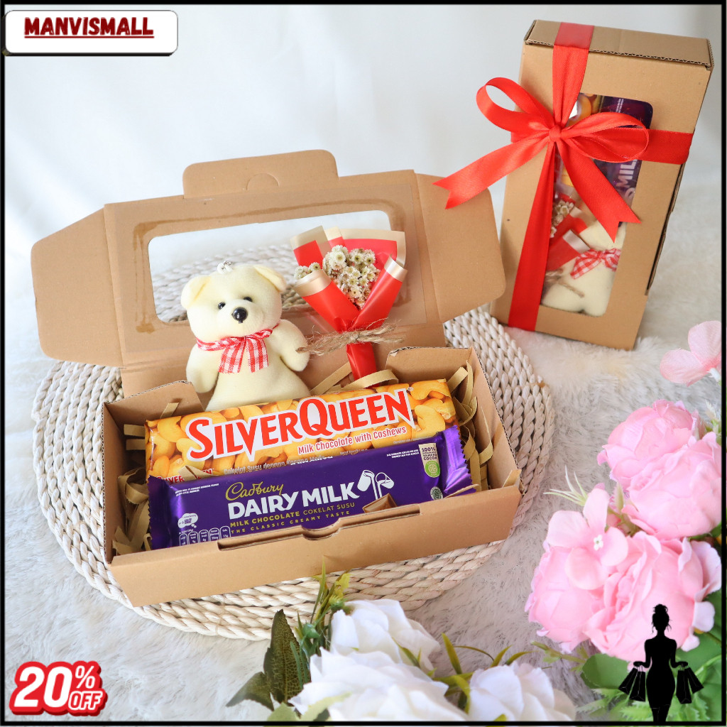 PROMO Mini Hampers Coklat | Souvenir Valentine | Kado Wisuda Sempro | Hadiah Snack Cowok Cewek