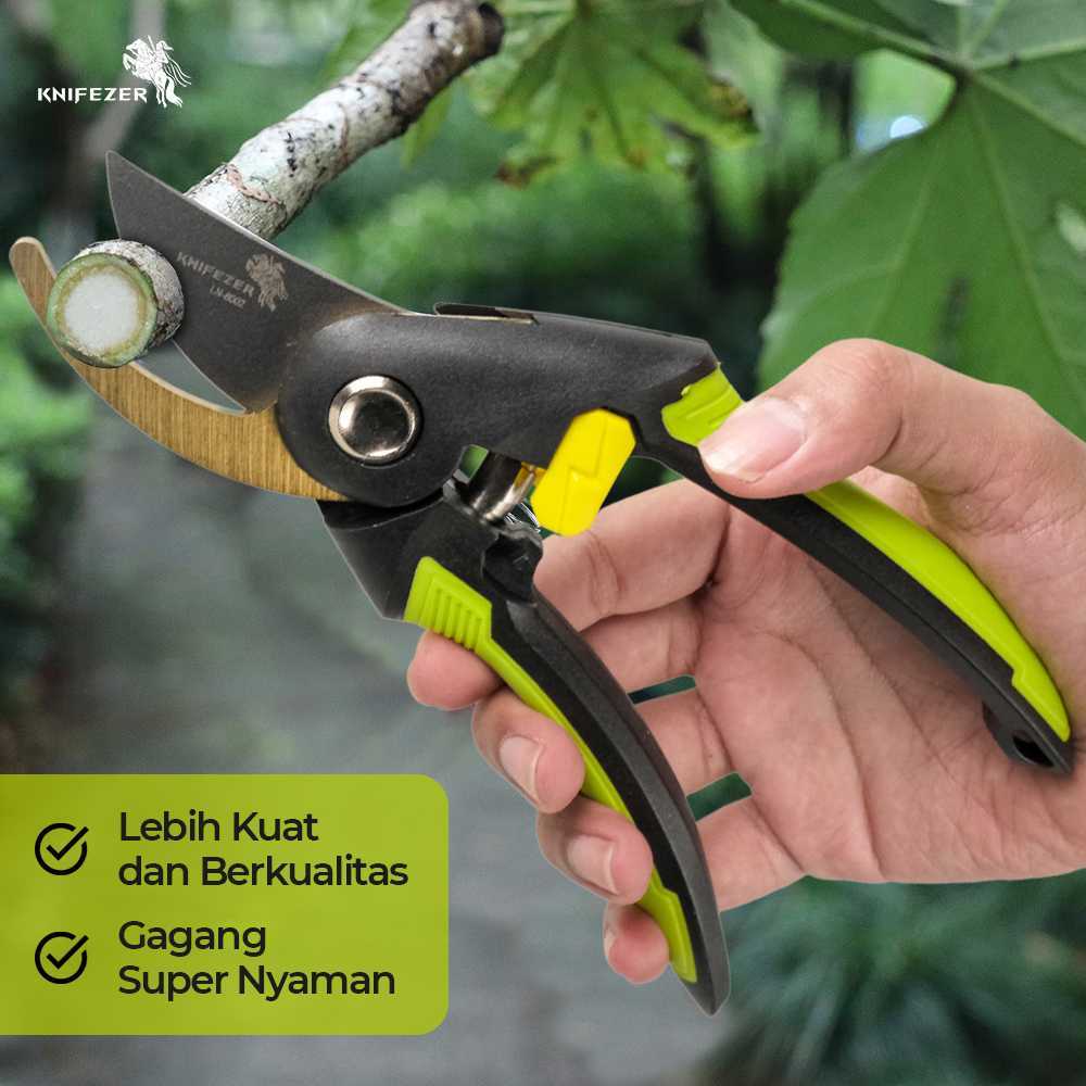RS - KNIFEZER Gunting Dahan Ranting Buah Garden Pruning Scissors - LN-8002