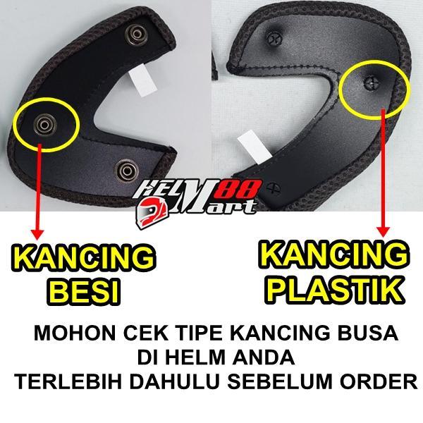 Busa pipi Zeus 610 triangle zeus 610 cheekpad zeus 610 - KANCING BESI, XXL