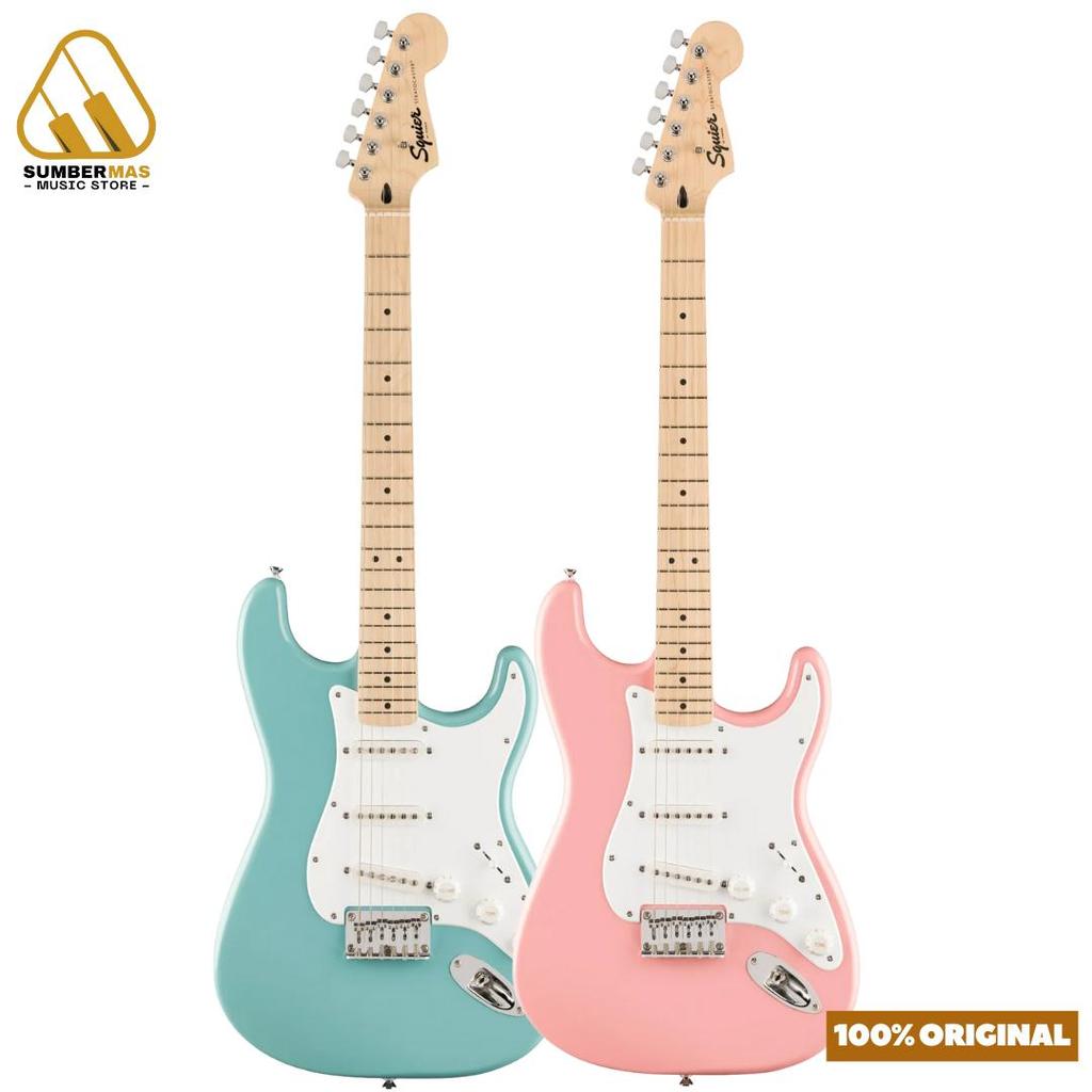 SQUIER FSR Sonic Stratocaster HT Electric Guitar - Gitar Listrik Elektrik Hardtail non Tremolo Origi