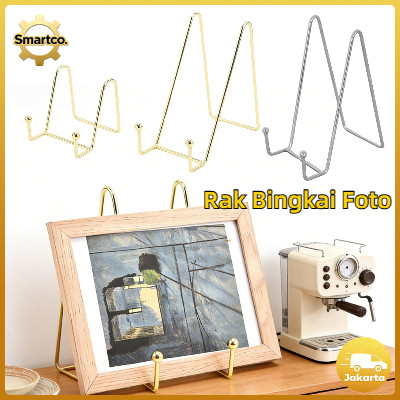 Stand Display Buku Besi Rak / Rak Bingkai Foto / Rak Buku Kecil / Rak Penyimpanan Untuk Piring Buku