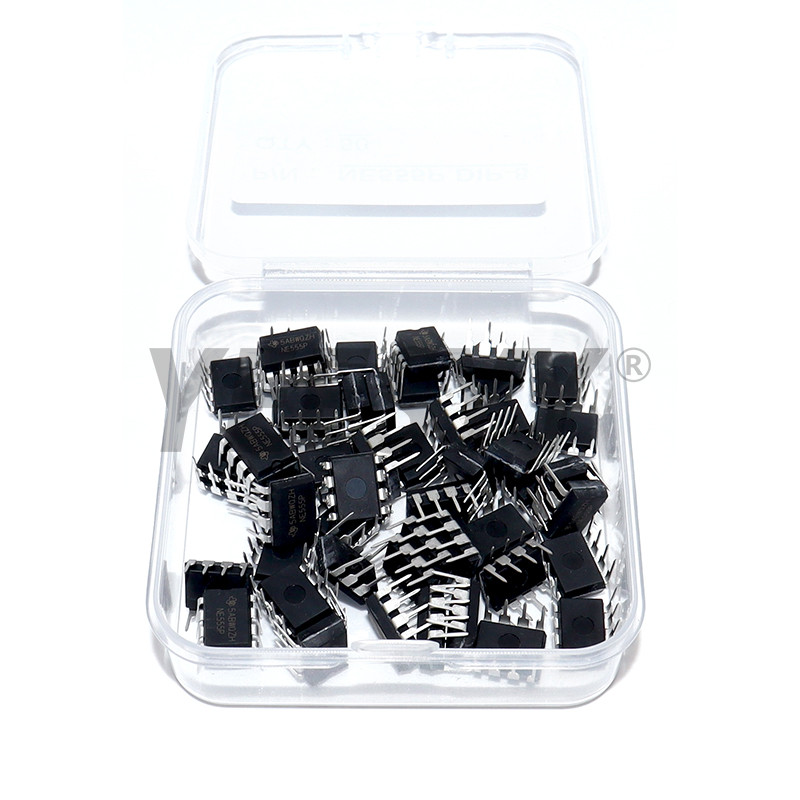10/25/50PCS NE555 Integrated Circuits NE555 NE555P P-8 IC ip Kit