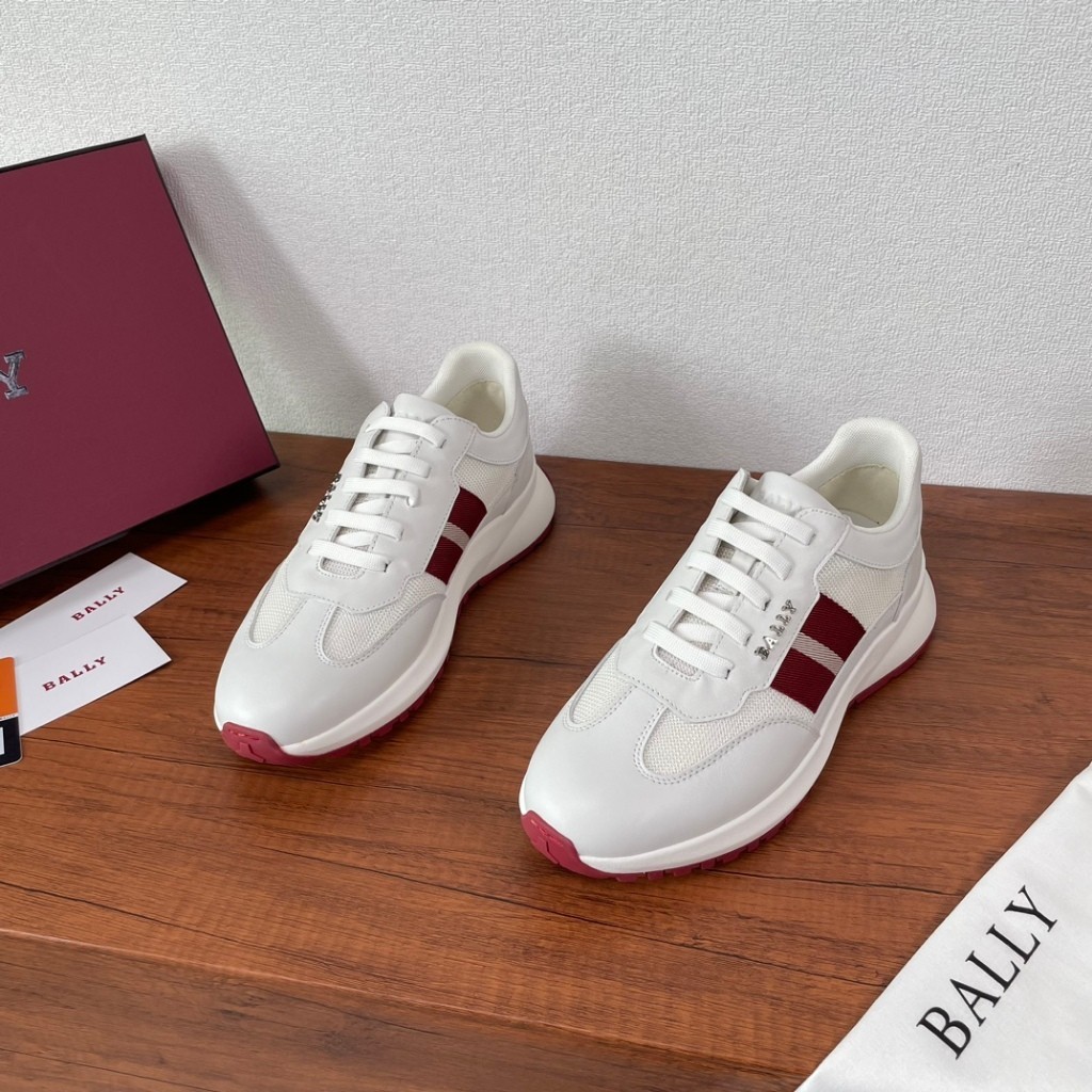 ori~BALLY sepatu olahraga dan kasual kulit peninggi badan pria baru Pengkodean