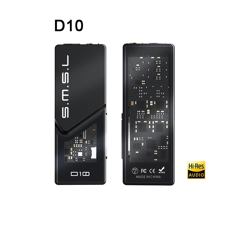 SMSL D10 Portable Headphone Amplifier Hires Auo Decoder 2x CS43131 DAC Chip USB gital Headphone Amp 
