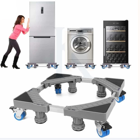 [COD] Alas Mesin Cuci Stainless Steel yang Dapat Disesuaikan / Alas Kulkas, Dudukan Mesin Cuci / kak