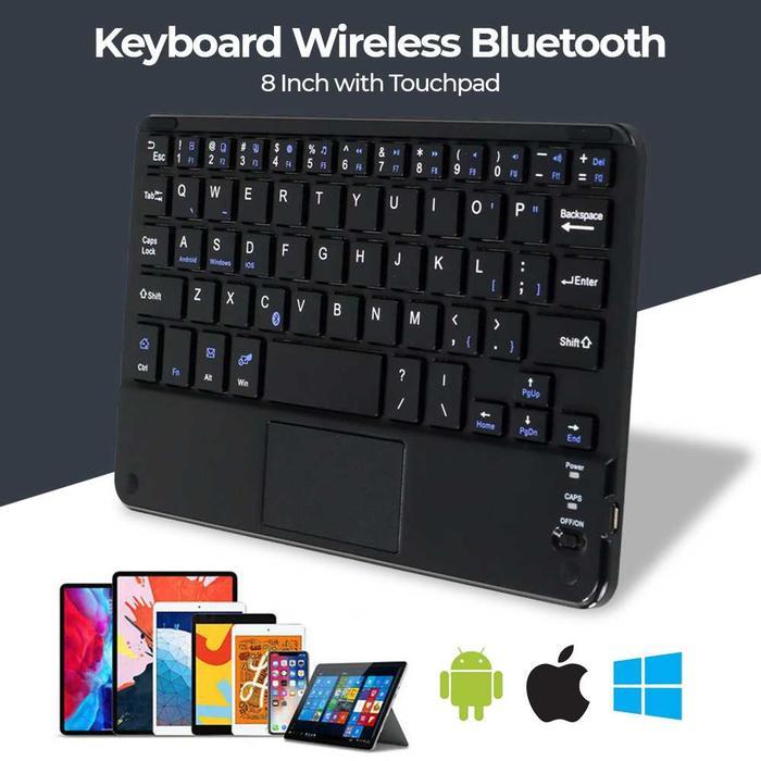 Keyboard HP Android Mouse Bluetooth Untuk Tablet Ipad iOs Tanpa Dongle