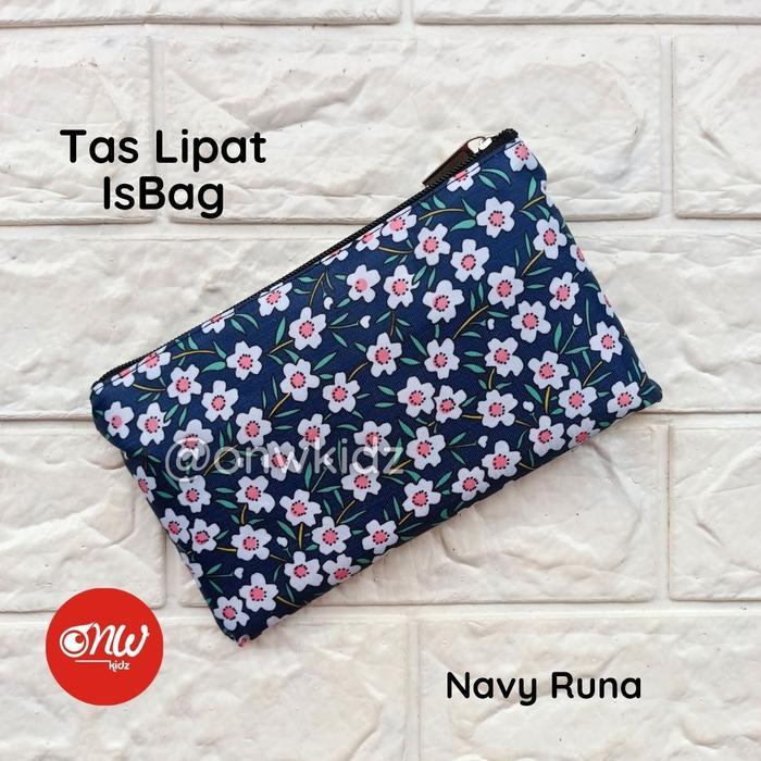 Tas Belanja Lipat Laundry Jumbo Multifungsi Bahan Parasut Ripstop Waterproof - Navy Runa
