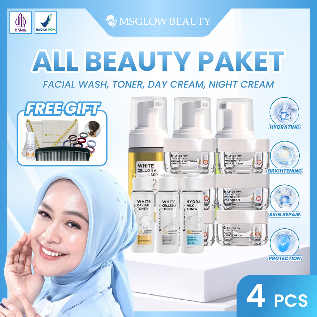 [BELI 2 LEBIH HEMAT] Ms Glow Beauty Skincare 1 Set Lengkap Paket Whitening Luminous Ultimate Whitece